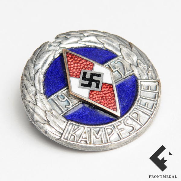 Знак "Чемпионат Гитлер Югенд" 1942 г. в серебре