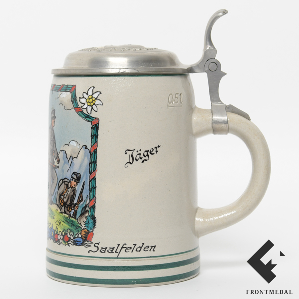 Пивная кружка "Егеря" в память о службе (Geb. Jag. Rgt. 13)