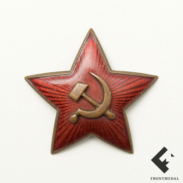Трофейная кокарда "Красная звезда" обр. 1936 г. для начсостава РККА