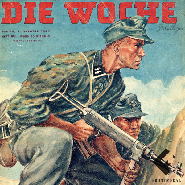 Обложка журнала DIE WOCHE - Войска СС на Кавказе, 1942 г.