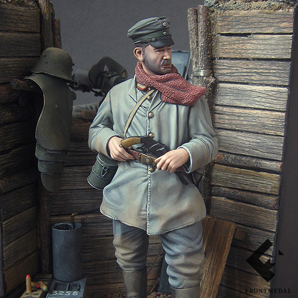 Пулеметное гнездо в окопах на передовой (Бельгия, 1916)