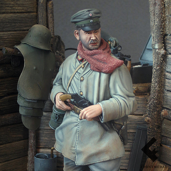Пулеметное гнездо в окопах на передовой (Бельгия, 1916)