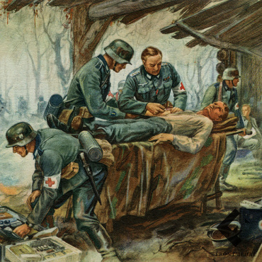 Почтовая карточка №5 из серии "Санитары на Восточном фронте"