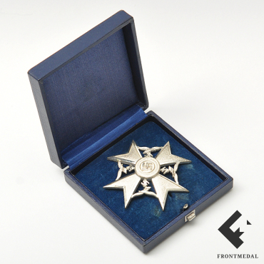 Испанский крест в серебре без мечей в футляре