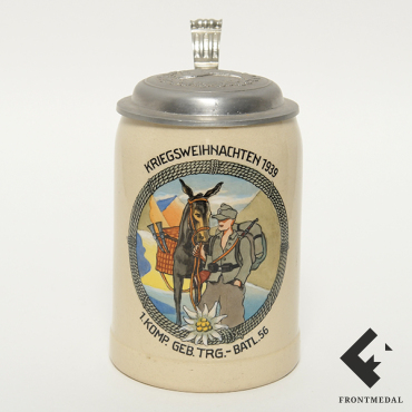 Полковая пивная кружка "Рождество 1939" (1.Komp.Geb.Jag.Trg.-Batl.56)