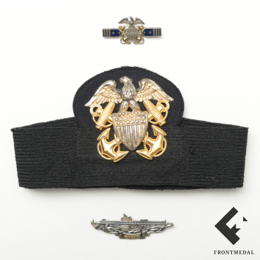 Кокарда и знаки командира подводной лодки ВМФ США периода ВМВ