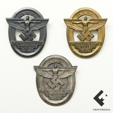 Лот из 3-х знаков спортивных соревнований НСФК 1936-39 гг.