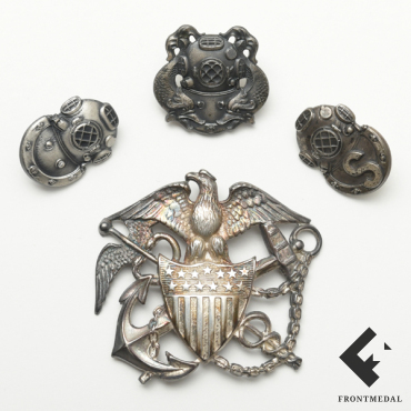 Лот квалификационных знаков и эмблем водолазов ВМФ США