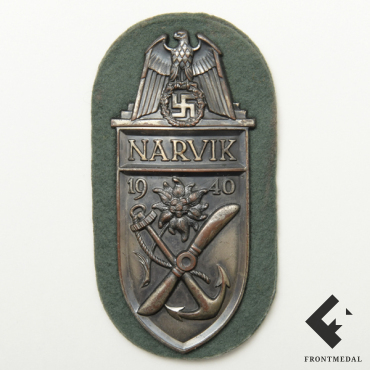 Нарукавный щит "NARVIK" на подложке для горнострелковых войск