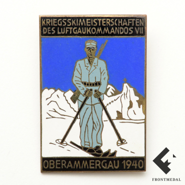 Знак лыжного марафона Люфтгаукоманды VII в Обераммергау 1940 г.