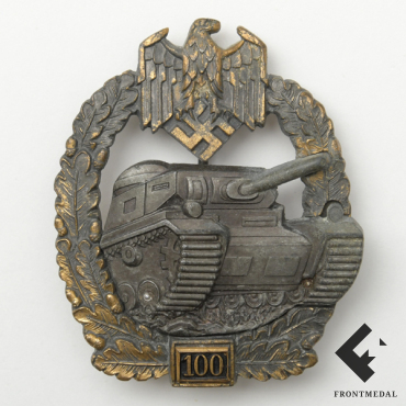 Знак за 100 дней танковых боев в бронзе (C.E. Juncker)