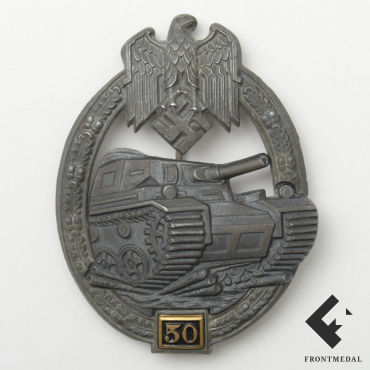 Знак за 50 дней танковых боев в серебре (клеймо G.B.)